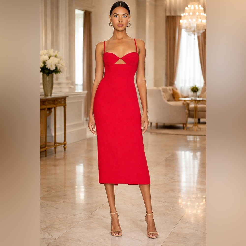 Bardot Vienna Cutout Midi Dress Size 4
